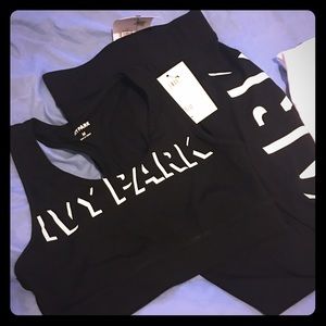 IVY PARK YOGA PANTS BRA AND CROP TOP OUTFIT